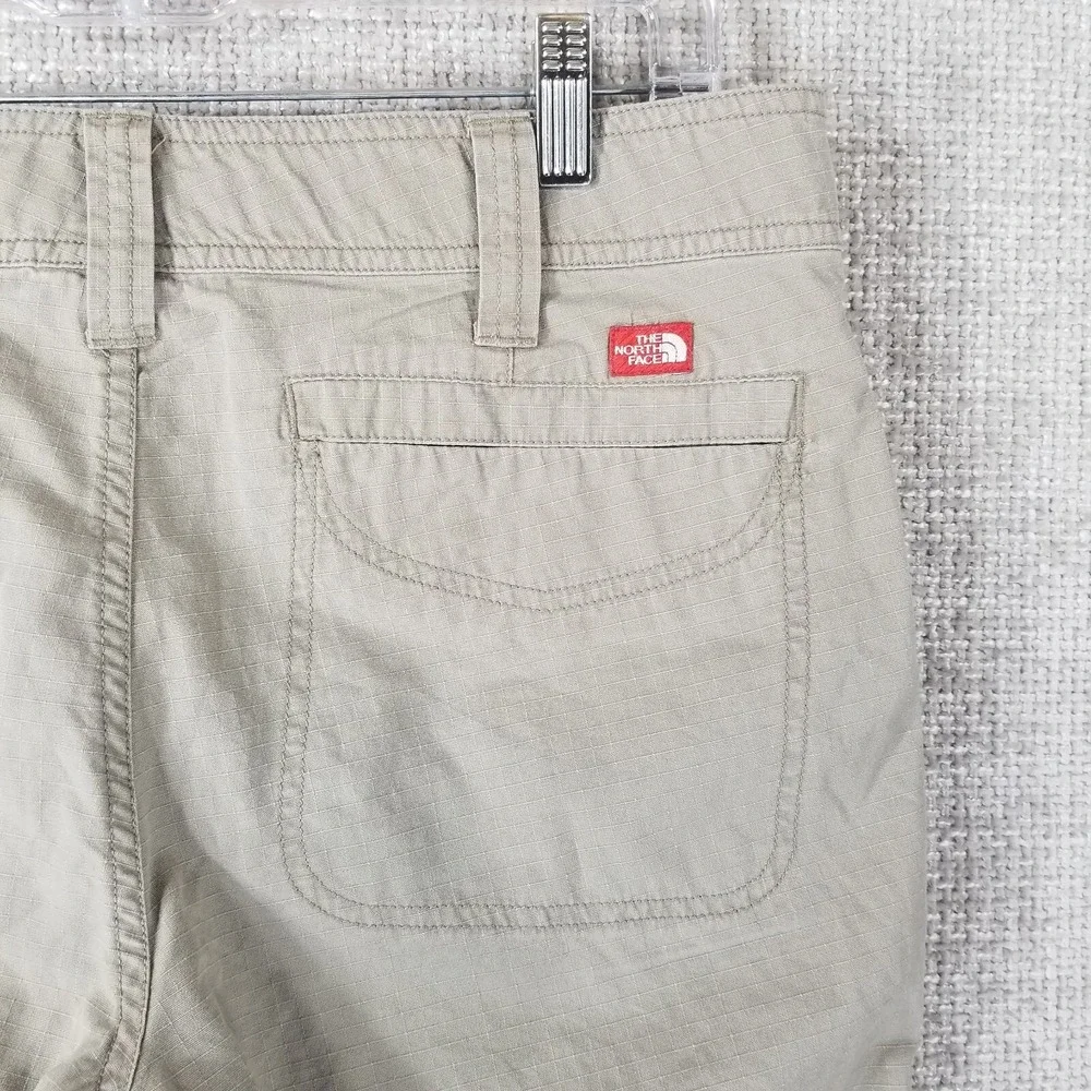 The North Face Capri Hiking Pants Roll Cuff 100% Cotton Women's 8 Beige - Picture 8 of 12